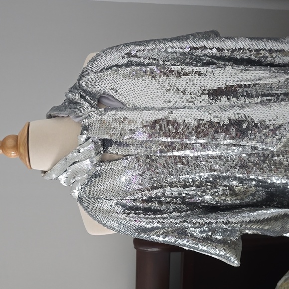 Silver sequin blouse - Picture 4 of 4